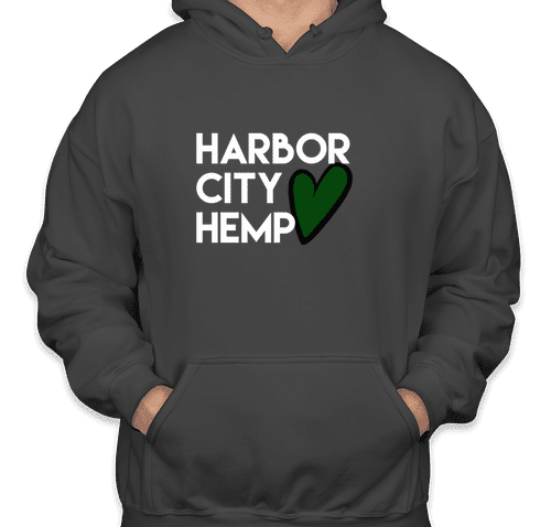 Harbor City Hemp Hoodie Charcoal Color